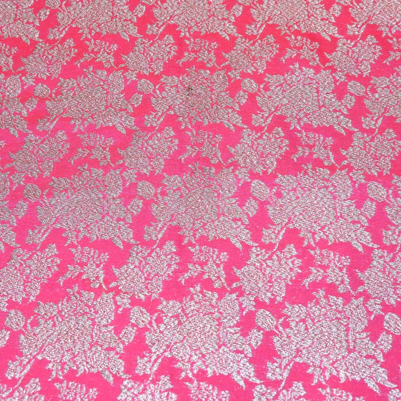 Premium Katan Meena Zari Booti Brocade Fabric | Designer Ethnic Wear Material | H00425-5
