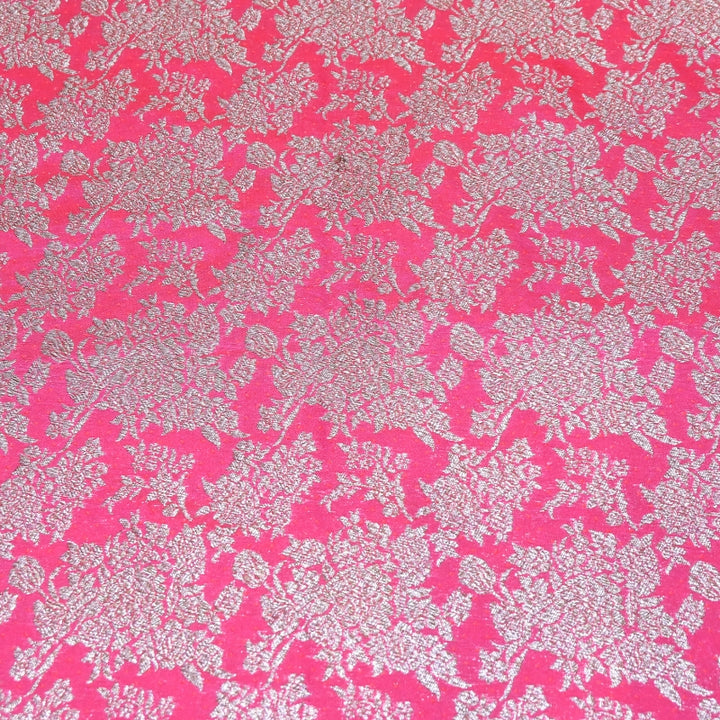 Premium Katan Meena Zari Booti Brocade Fabric | Designer Ethnic Wear Material | H00425-5