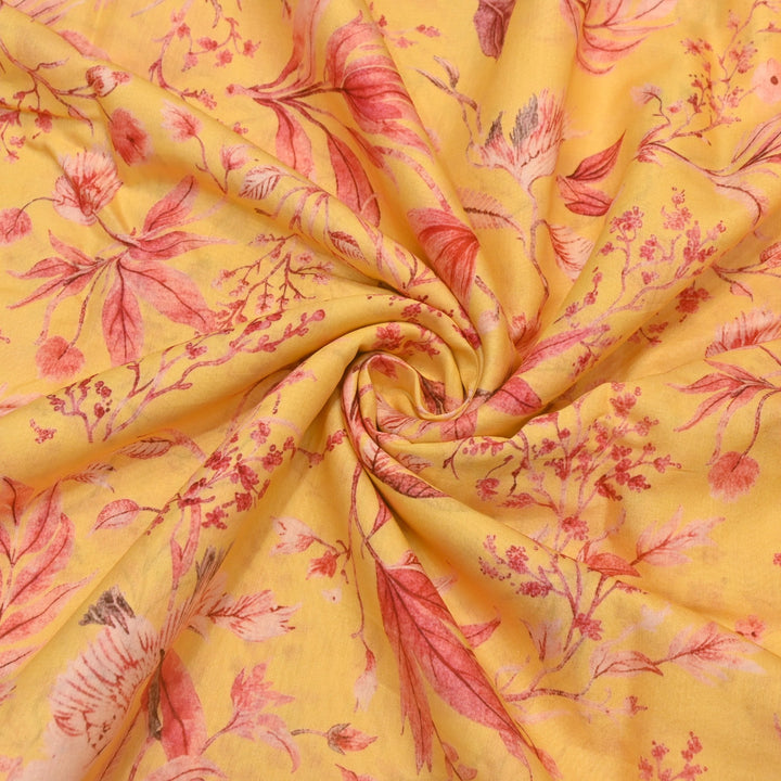Multi Color Mul Chanderi Digital Print Fabric GT0185-23