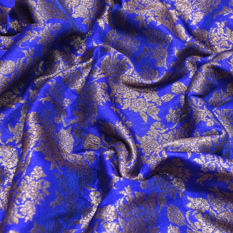 Premium Katan Meena Zari Booti Brocade Fabric | Designer Ethnic Wear Material | H00425-6