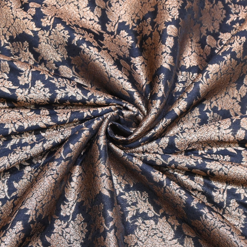 Premium Katan Meena Zari Booti Brocade Fabric | Designer Ethnic Wear Material | H00425-7
