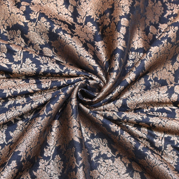 Premium Katan Meena Zari Booti Brocade Fabric | Designer Ethnic Wear Material | H00425-7