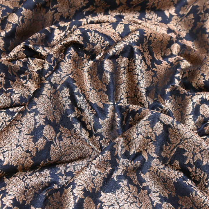 Premium Katan Meena Zari Booti Brocade Fabric | Designer Ethnic Wear Material | H00425-7