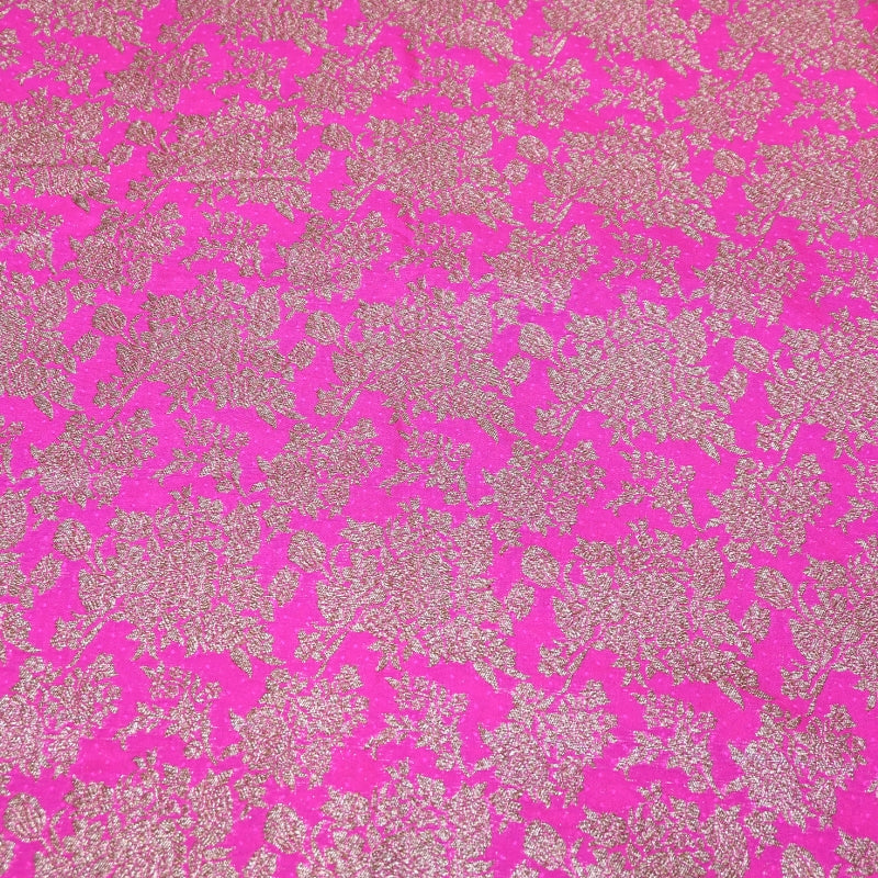 Premium Katan Meena Zari Booti Brocade Fabric | Designer Ethnic Wear Material | H00425-8