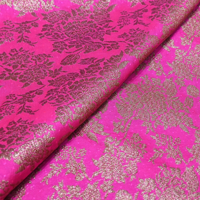 Premium Katan Meena Zari Booti Brocade Fabric | Designer Ethnic Wear Material | H00425-8