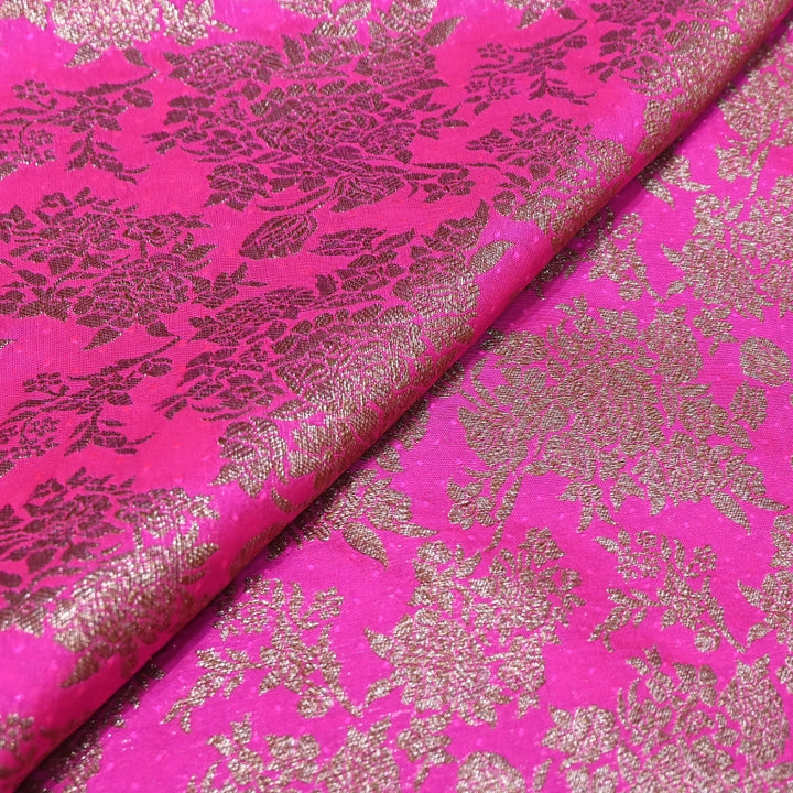 Premium Katan Meena Zari Booti Brocade Fabric | Designer Ethnic Wear Material | H00425-8