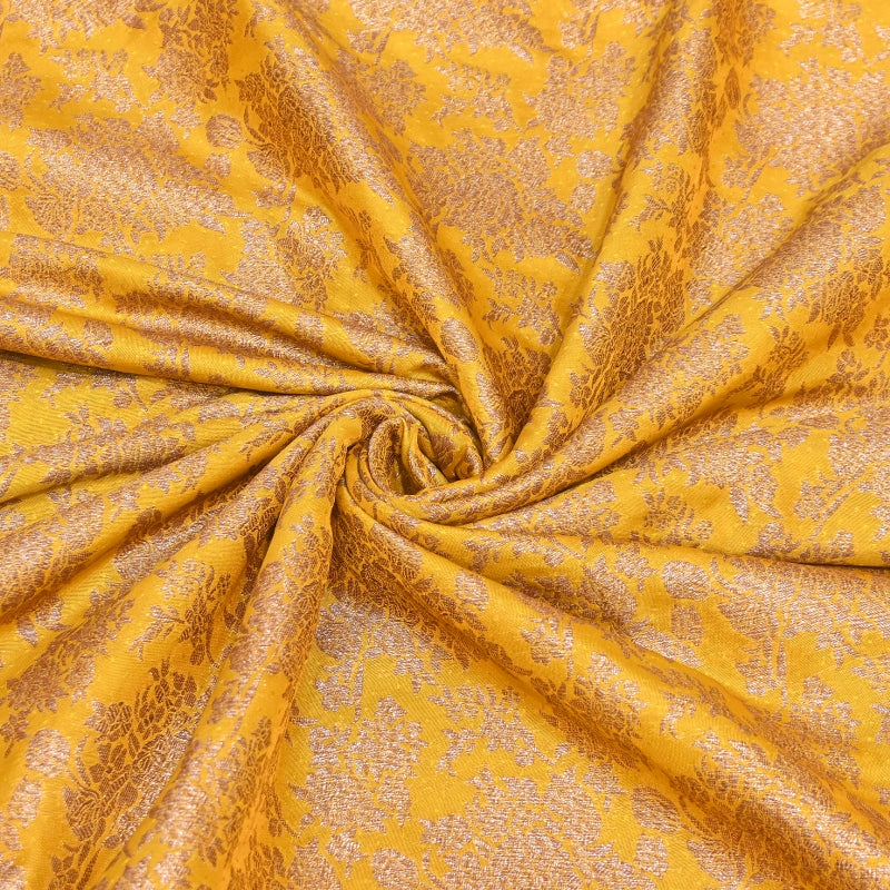 Premium Katan Meena Zari Booti Brocade Fabric | Designer Ethnic Wear Material | H00425-9