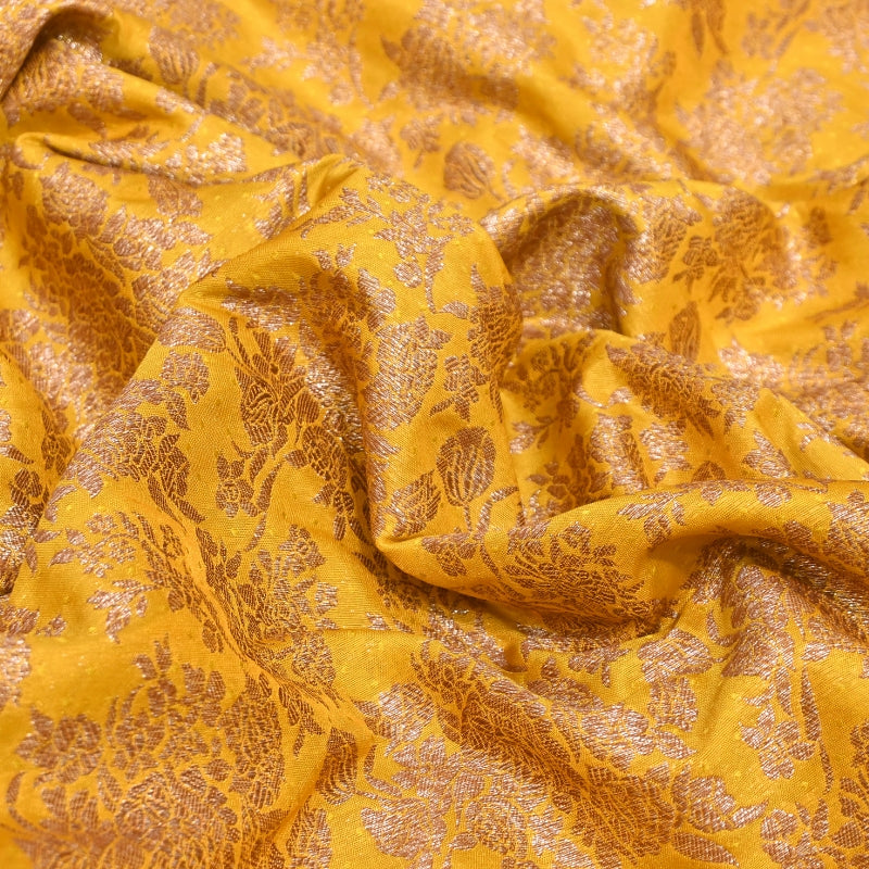 Premium Katan Meena Zari Booti Brocade Fabric | Designer Ethnic Wear Material | H00425-9