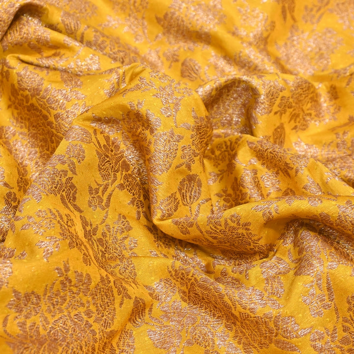 Premium Katan Meena Zari Booti Brocade Fabric | Designer Ethnic Wear Material | H00425-9