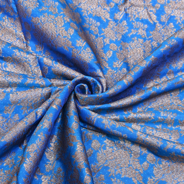 Premium Katan Meena Zari Booti Brocade Fabric | Designer Ethnic Wear Material | H00425-10
