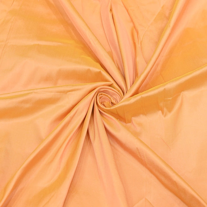 Persian Orange Colour China Dupion Silk Fabrics