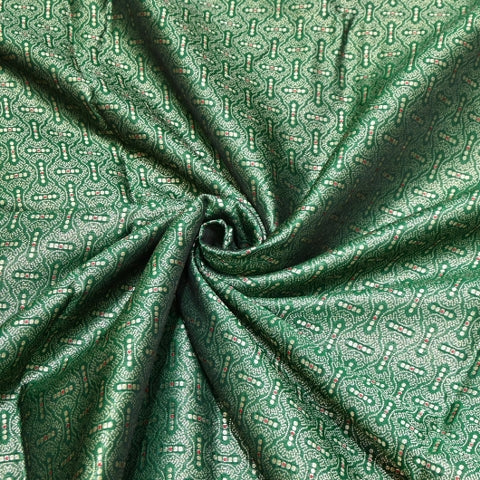 Katan Silk Meena Embossed Brocade Fabric – Premium Designer Zari Fabric - AMB425-2