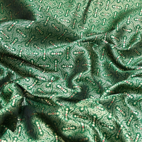 Katan Silk Meena Embossed Brocade Fabric – Premium Designer Zari Fabric - AMB425-2