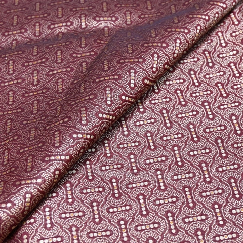 Katan Silk Meena Embossed Brocade Fabric – Premium Designer Zari Fabric - AMB425-3