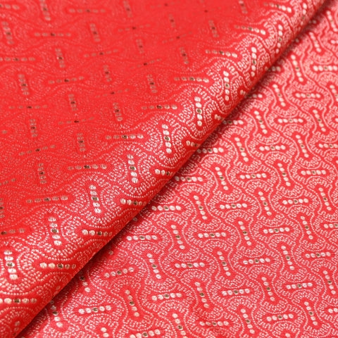 Katan Silk Meena Embossed Brocade Fabric – Premium Designer Zari Fabric - AMB425-4