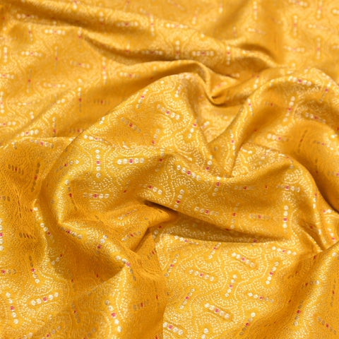 Katan Silk Meena Embossed Brocade Fabric – Premium Designer Zari Fabric - AMB425-5