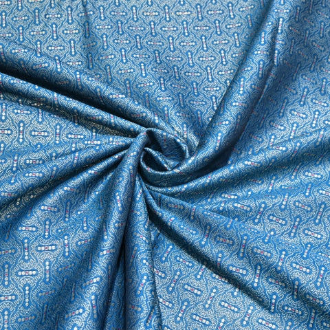 Katan Silk Meena Embossed Brocade Fabric – Premium Designer Zari Fabric - AMB425-6