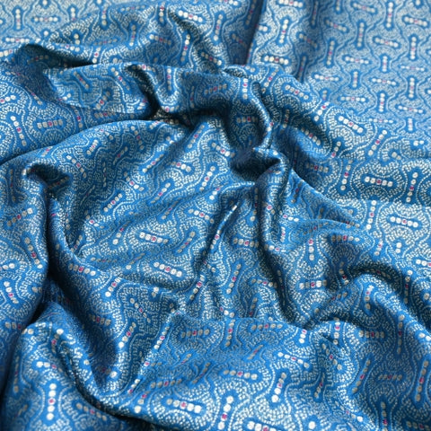 Katan Silk Meena Embossed Brocade Fabric – Premium Designer Zari Fabric - AMB425-6