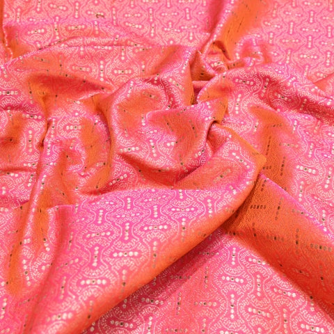 Katan Silk Meena Embossed Brocade Fabric – Premium Designer Zari Fabric - AMB425-7