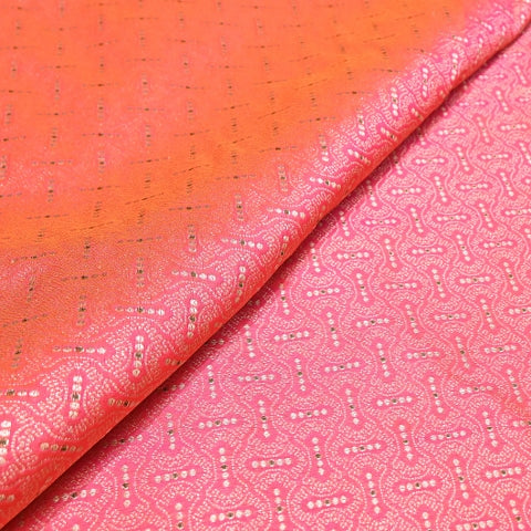 Katan Silk Meena Embossed Brocade Fabric – Premium Designer Zari Fabric - AMB425-7