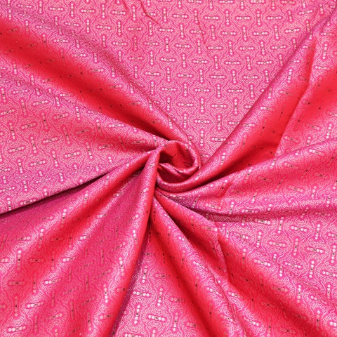 Katan Silk Meena Embossed Brocade Fabric – Premium Designer Zari Fabric - AMB425-8