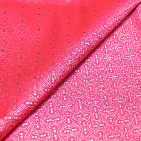 Katan Silk Meena Embossed Brocade Fabric – Premium Designer Zari Fabric - AMB425-8