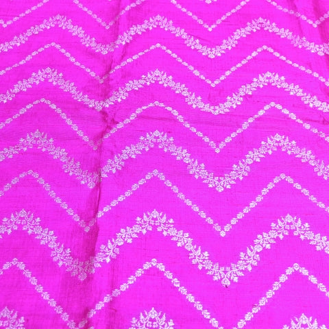 Luxurious Raw Silk Zari Brocade Fabric With Intricate Golden Zari Weaving - 001595-04