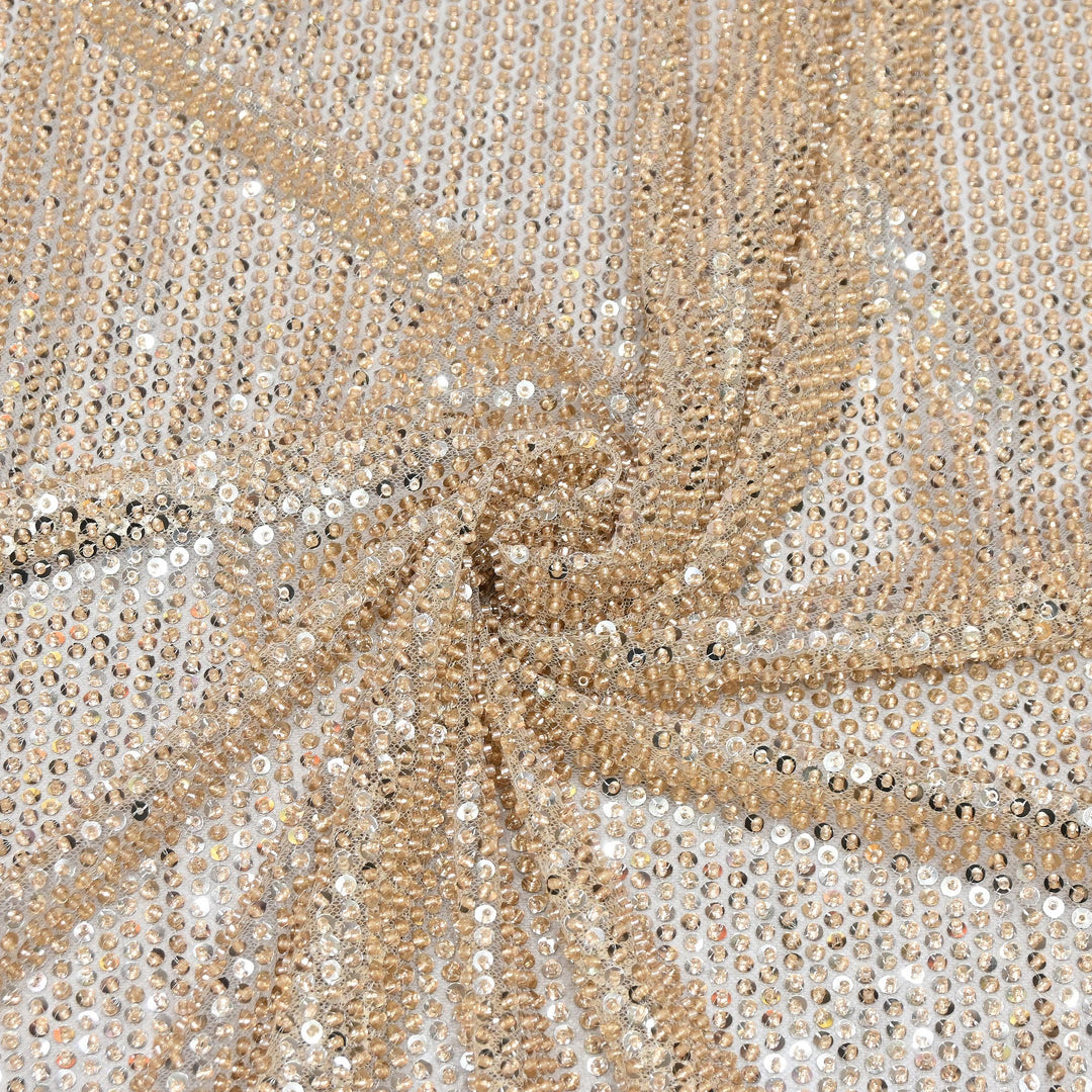 Luxury Imported Heavy Sequins Embroidered Net Fabric - MBL923-02