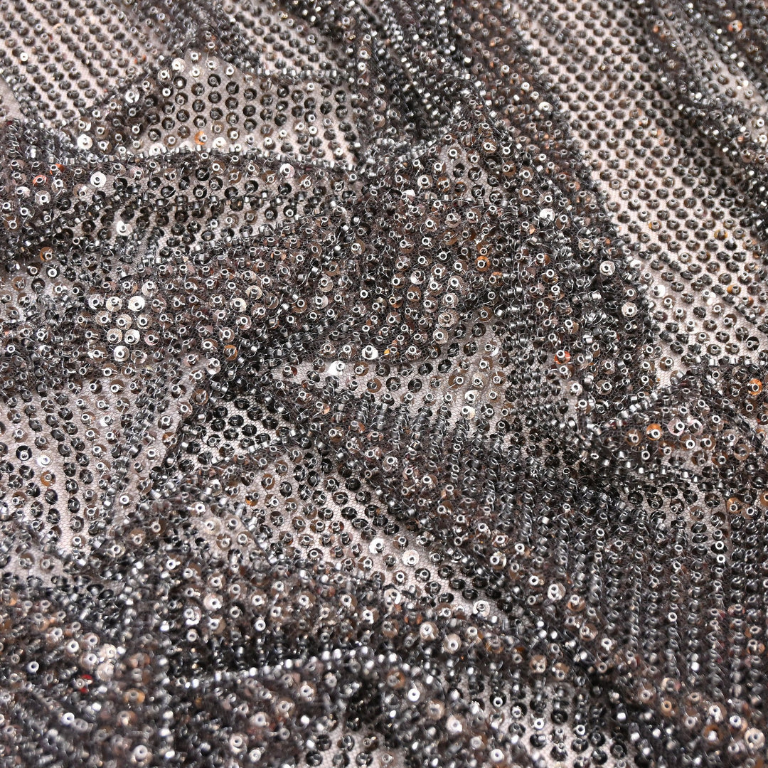 Luxury Imported Heavy Sequins Embroidered Net Fabric - MBL923-03