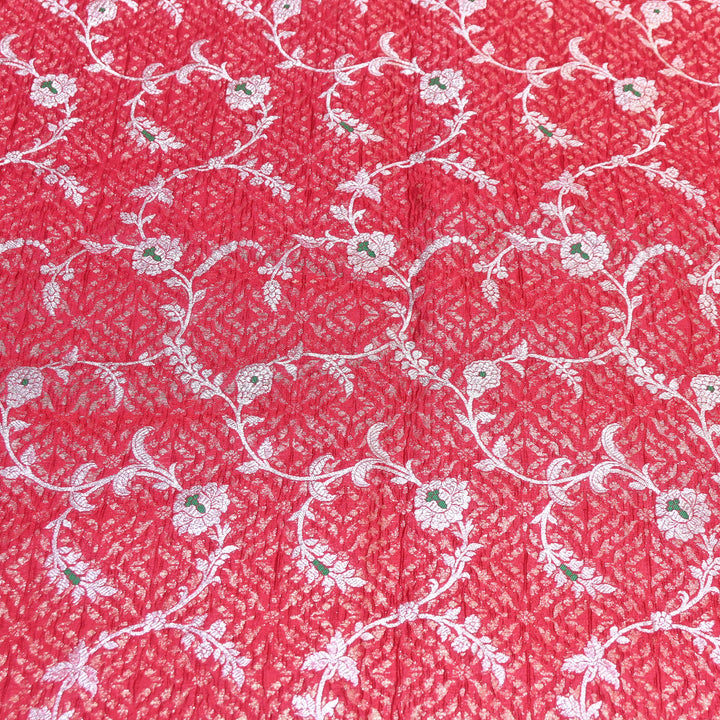 Pure Raw Mango Mina Booti Brocade Fabric – Traditional Woven Designer Fabric - RAW975-2