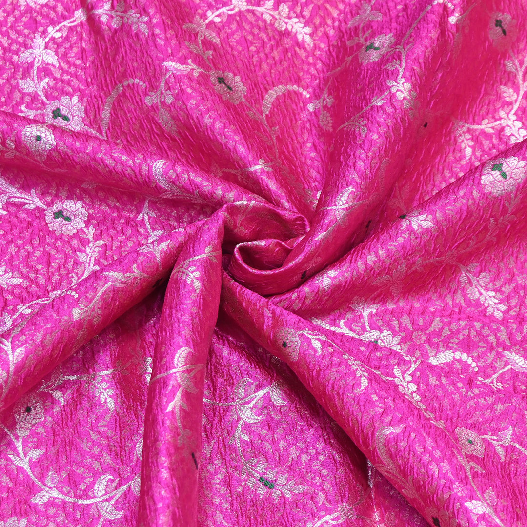 Pure Raw Mango Mina Booti Brocade Fabric – Traditional Woven Designer Fabric - RAW975-3