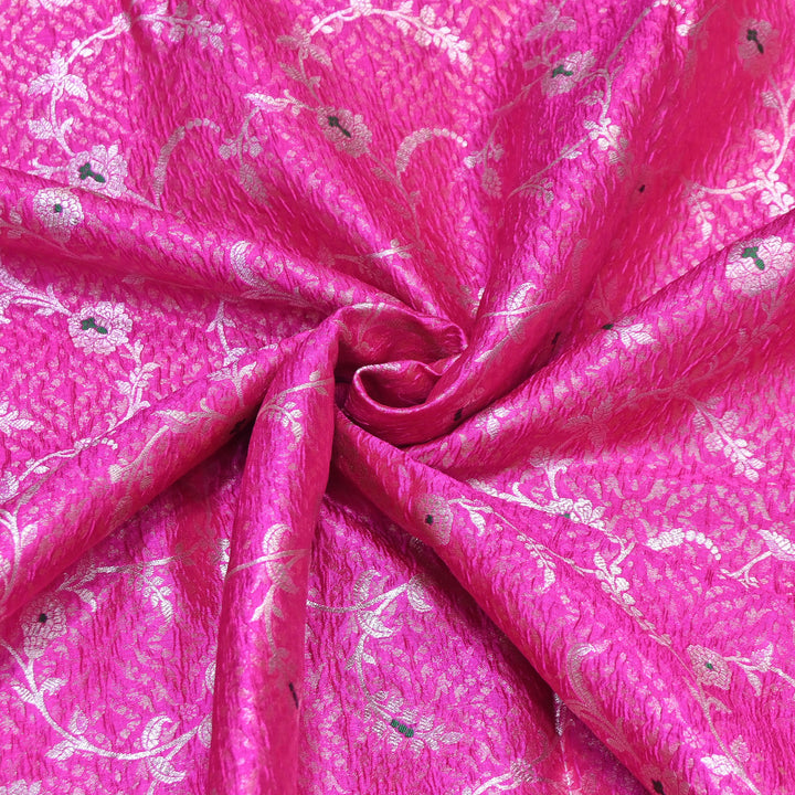 Pure Raw Mango Mina Booti Brocade Fabric – Traditional Woven Designer Fabric - RAW975-3