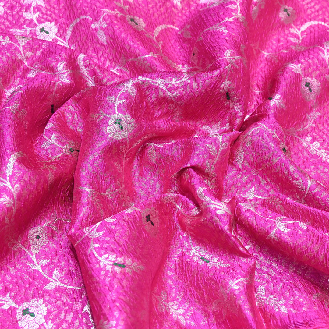 Pure Raw Mango Mina Booti Brocade Fabric – Traditional Woven Designer Fabric - RAW975-3