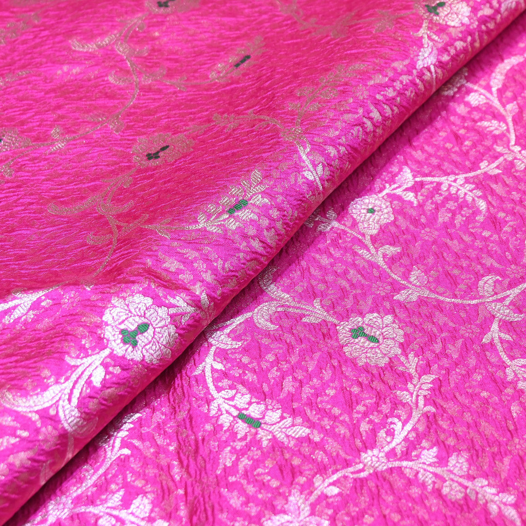 Pure Raw Mango Mina Booti Brocade Fabric – Traditional Woven Designer Fabric - RAW975-3