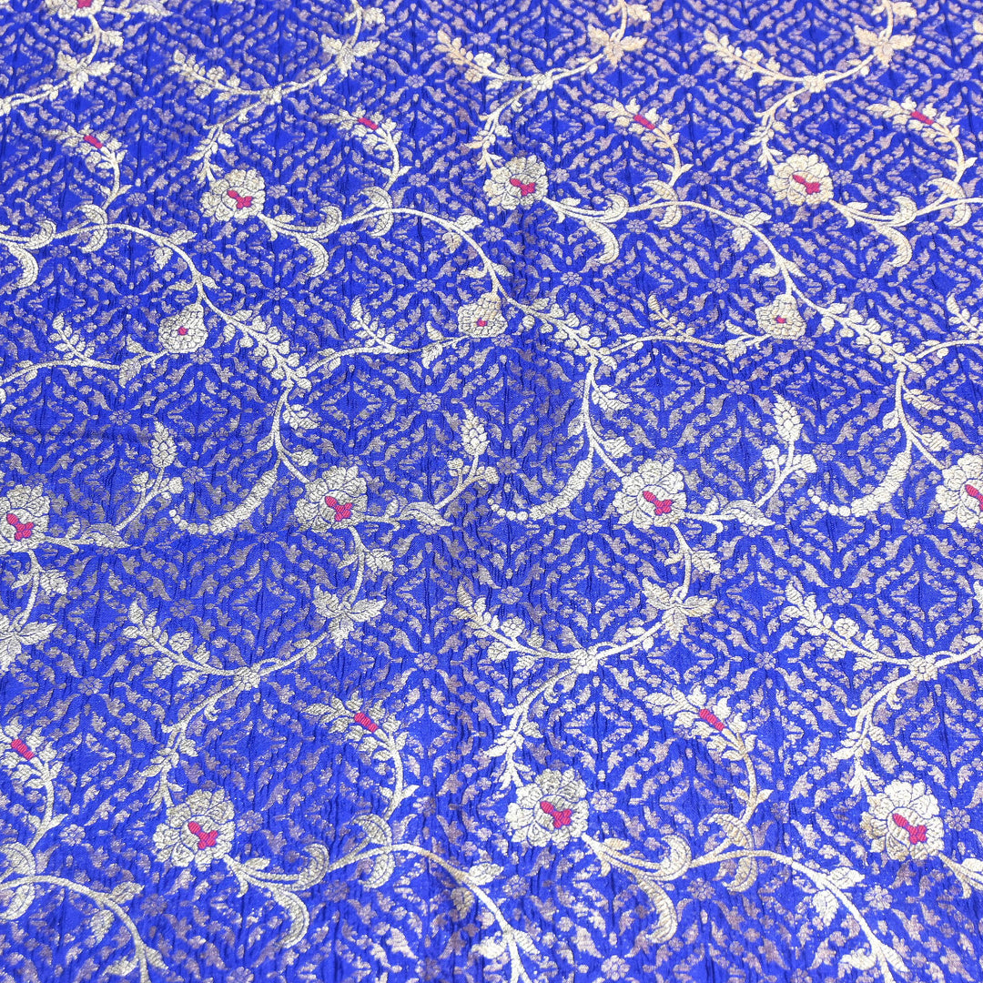 Pure Raw Mango Mina Booti Brocade Fabric – Traditional Woven Designer Fabric - RAW975-4