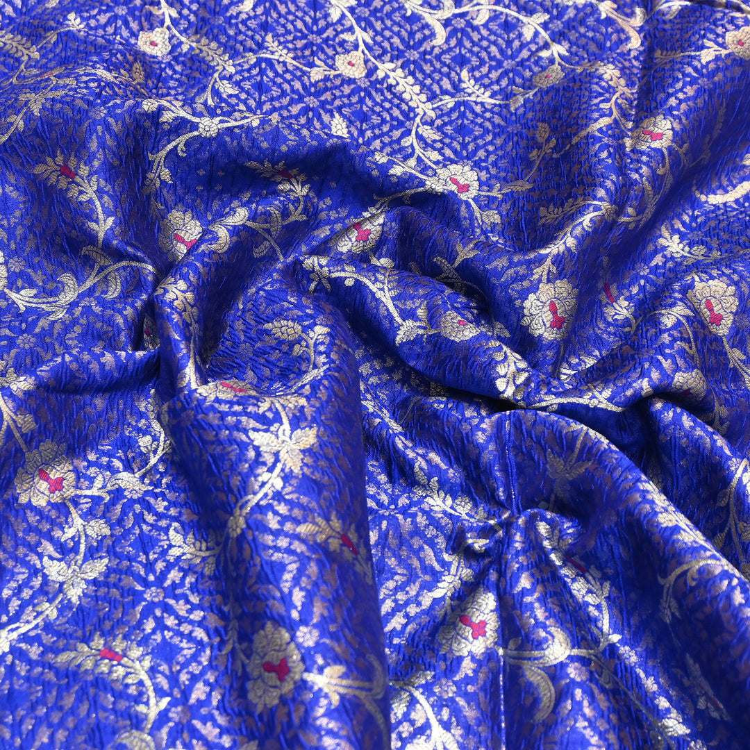 Pure Raw Mango Mina Booti Brocade Fabric – Traditional Woven Designer Fabric - RAW975-4