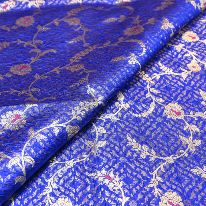 Pure Raw Mango Mina Booti Brocade Fabric – Traditional Woven Designer Fabric - RAW975-4