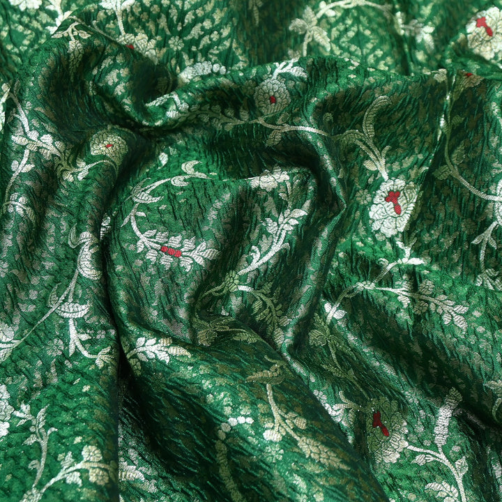 Pure Raw Mango Mina Booti Brocade Fabric – Traditional Woven Designer Fabric - RAW975-7