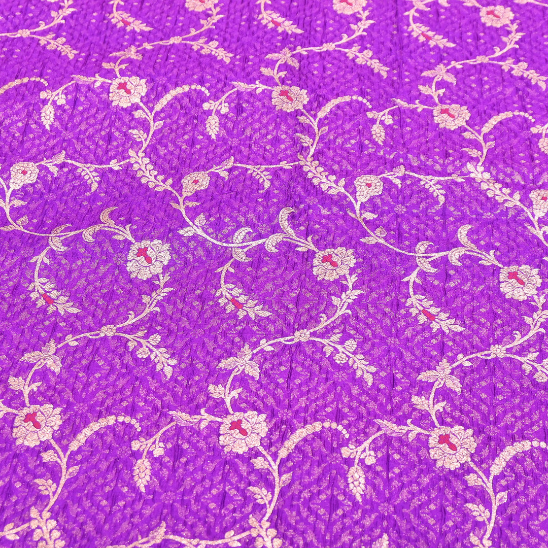 Pure Raw Mango Mina Booti Brocade Fabric – Traditional Woven Designer Fabric - RAW975-9