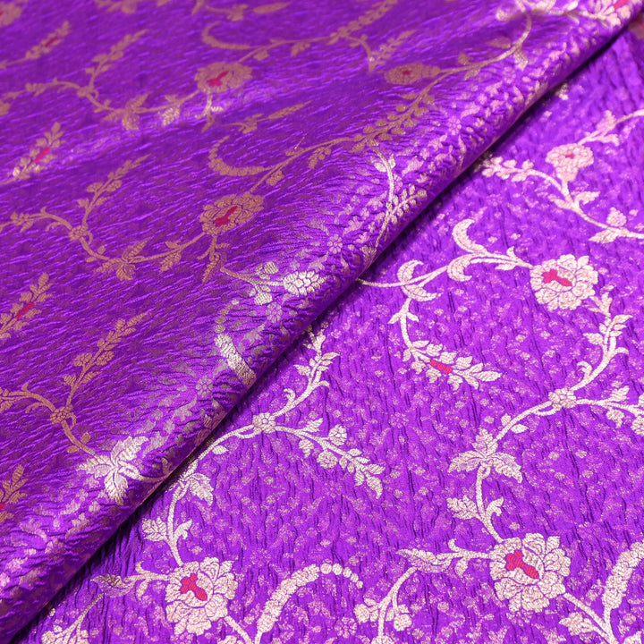 Pure Raw Mango Mina Booti Brocade Fabric – Traditional Woven Designer Fabric - RAW975-9