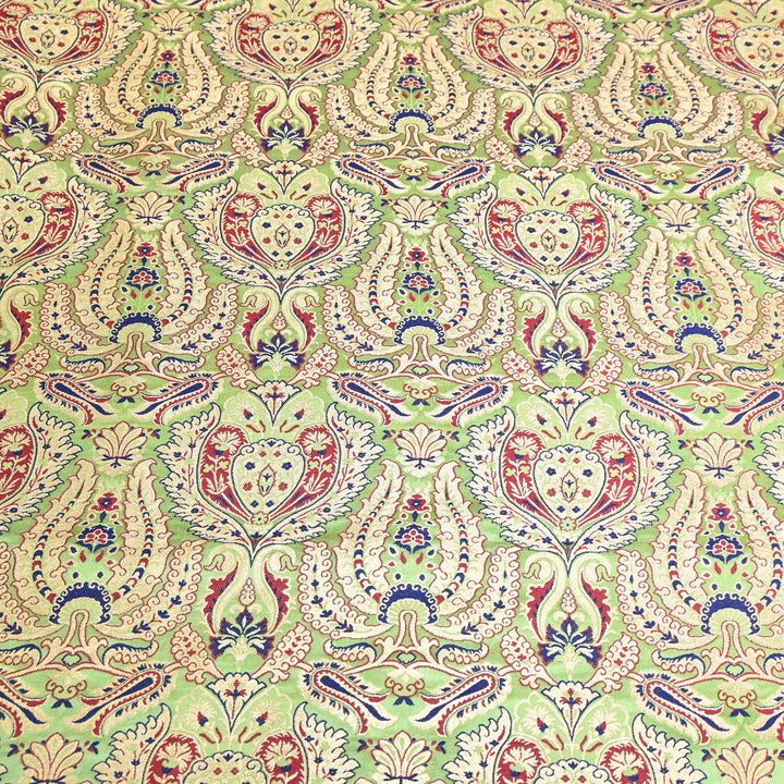 Luxury Satin Kimkhab Meena Brocade Fabric – Rich Woven Zari Designer Fabric - HM0600-1