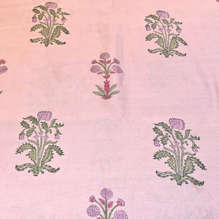 Pure Silk Chanderi Printed Fabric 44" – Elegant Soft & Lightweight Designer Fabric - SIL205-4