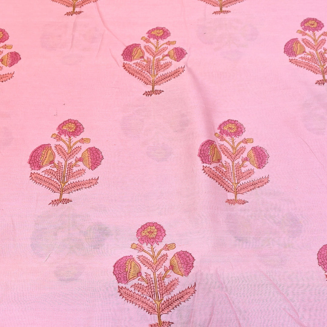 Pure Silk Chanderi Printed Fabric 44" – Elegant Soft & Lightweight Designer Fabric - SIL205-5