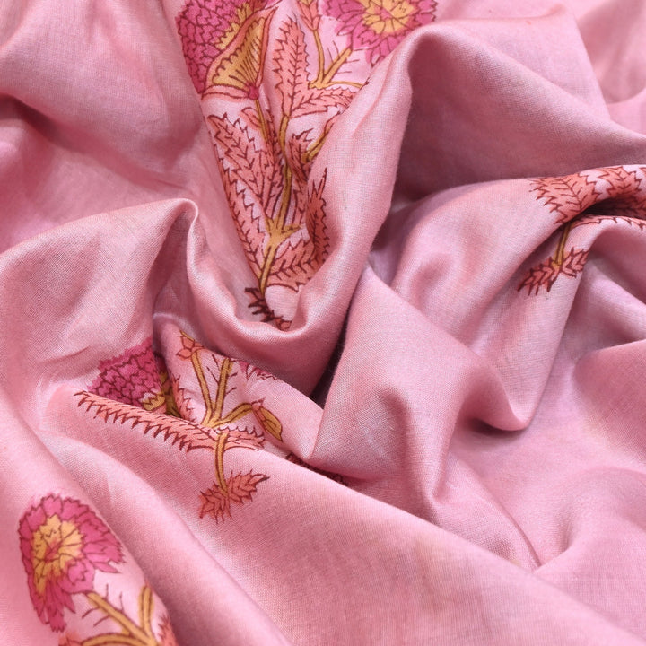 Pure Silk Chanderi Printed Fabric 44" – Elegant Soft & Lightweight Designer Fabric - SIL205-5