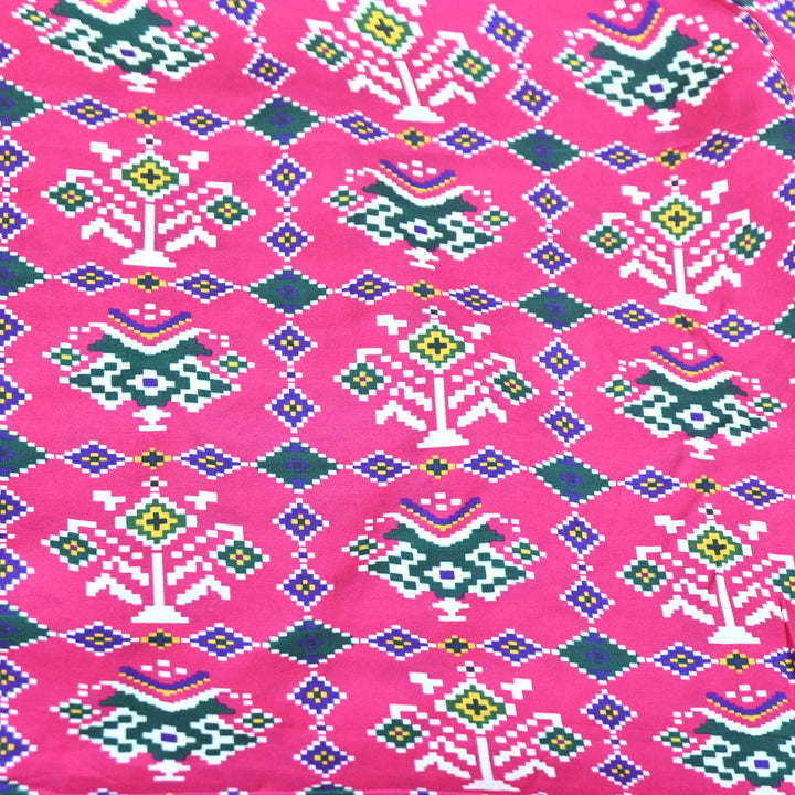 Bemberg Satin Digital Print Fabric 44" – Premium Designer Printed Satin Fabric - 001333-V5