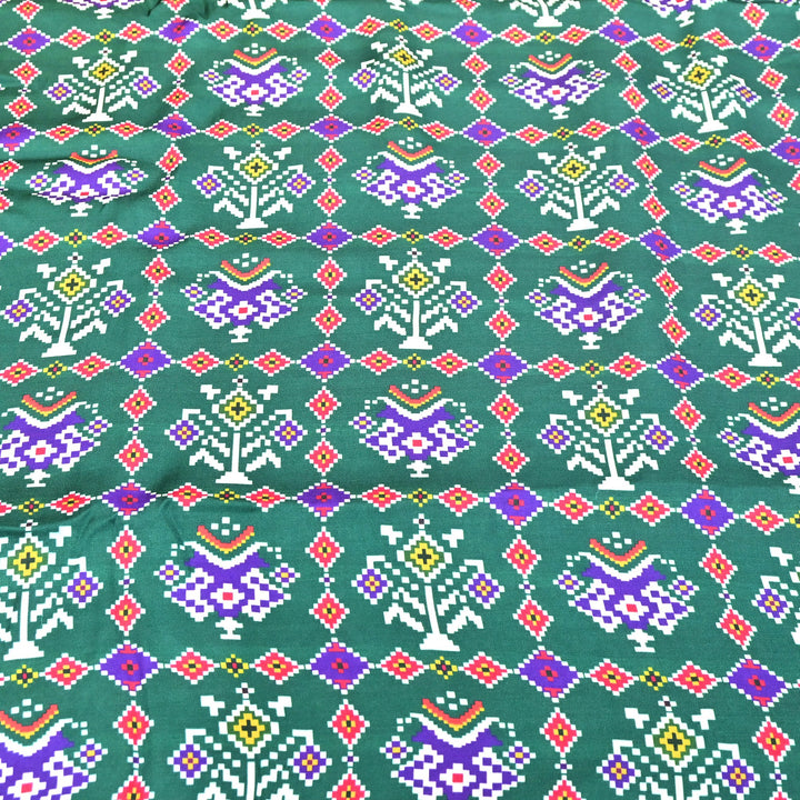Bemberg Satin Digital Print Fabric 44" – Premium Designer Printed Satin Fabric - 001333-V1