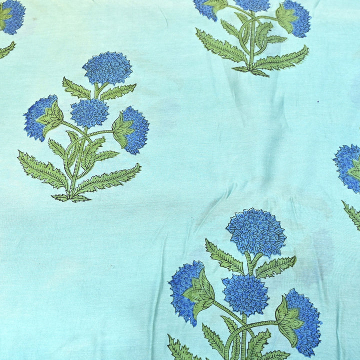 Pure Silk Chanderi Printed Fabric 44" – Elegant Soft & Lightweight Designer Fabric - SIL205-1