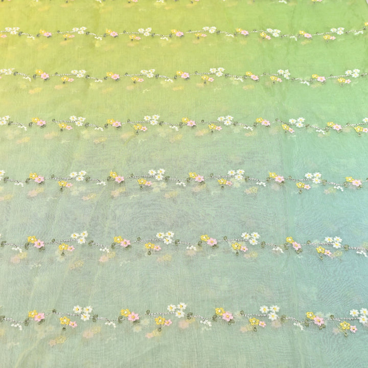4D Shaded Mul Chanderi Zari & Thread Embroidery Fabric – Designer Summer Fabric GP3925A-1