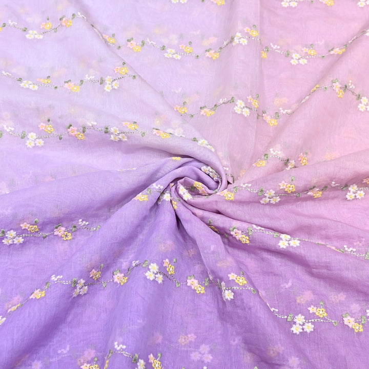 4D Shaded Mul Chanderi Zari & Thread Embroidery Fabric – Designer Summer Fabric GP3925A-2