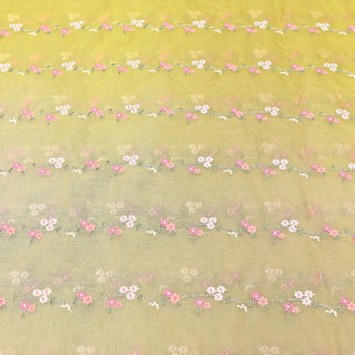 4D Shaded Mul Chanderi Zari & Thread Embroidery Fabric – Designer Summer Fabric GP3925A-3